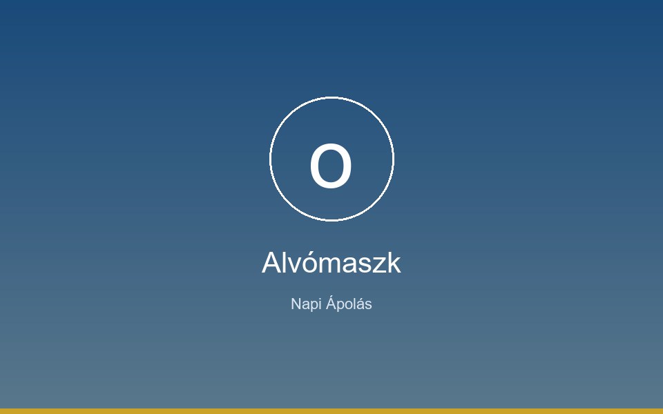 Selyem Alvómaszk