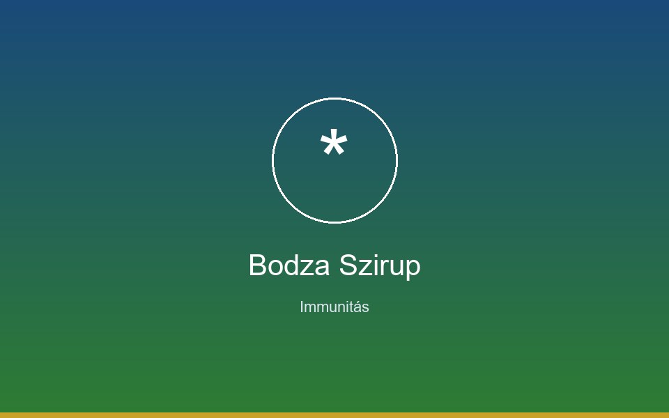 Fekete Bodza Szirup