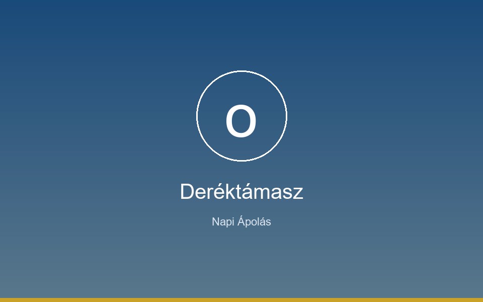 Deréktámasz Párna