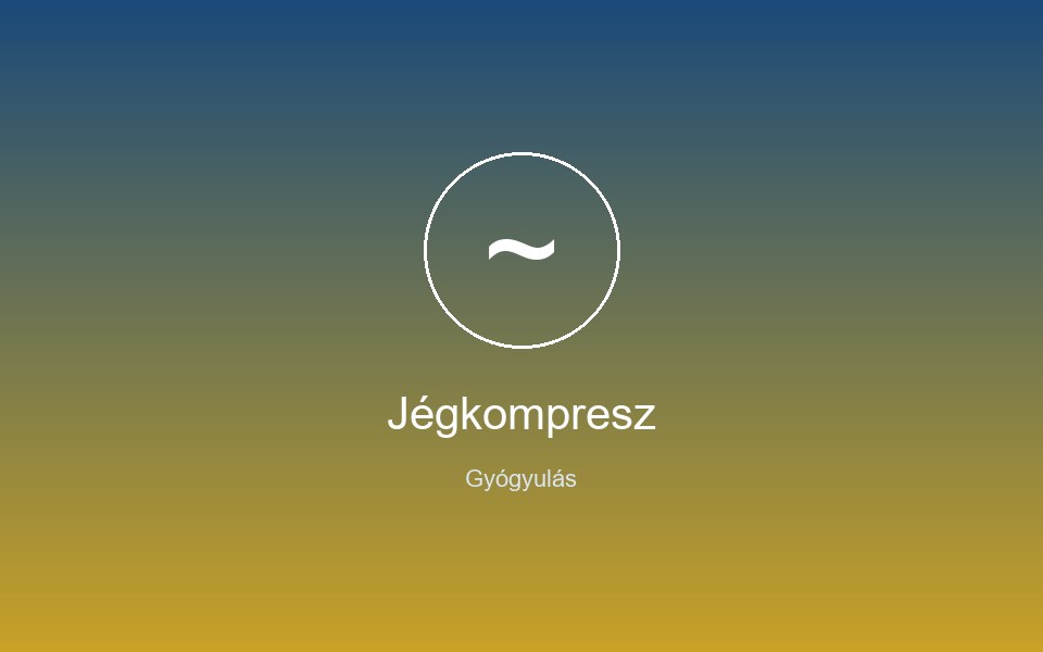 Jégkompresz Kötés